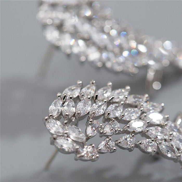 Angel Wings Zircon Ear Clip Exquisite Women's Earrings