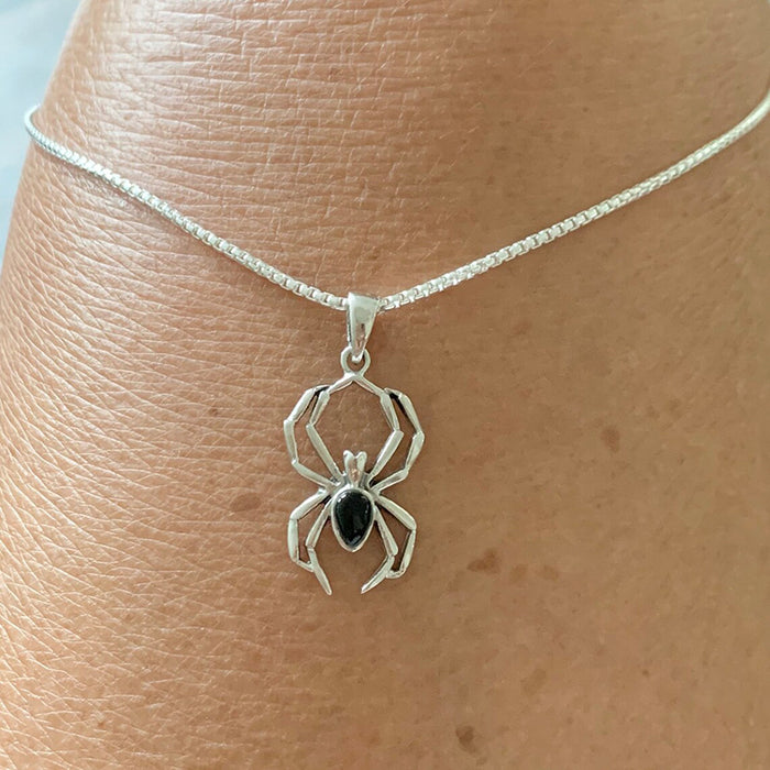 Halloween Ghost Spider Necklace