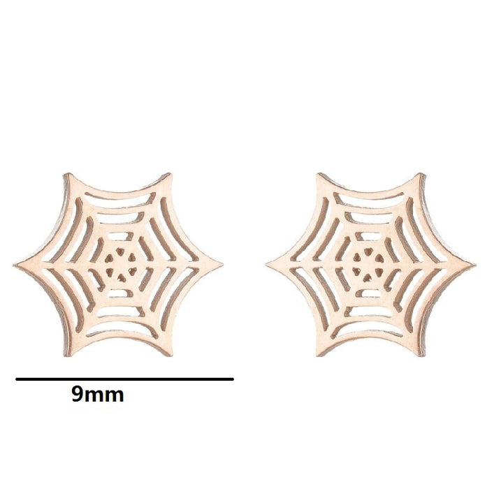 Irregular spider web earrings, creative fashion simple niche design Gothic Halloween jewelry wholesale