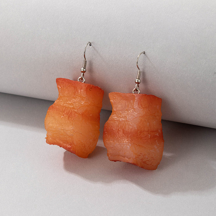 Imitation braised pork ear hooks imitation food earrings