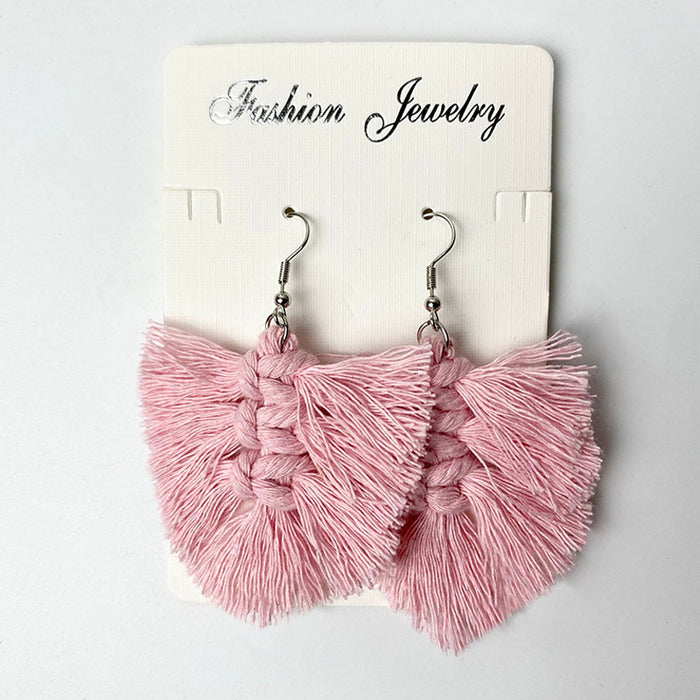 Handwoven Bohemian Tassel Earrings for Simple Ethnic Style