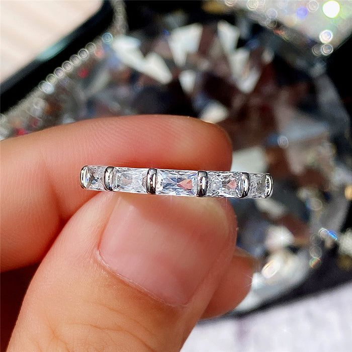 Anillo de circonita súper brillante, anillo de moda de celebridades al por mayor