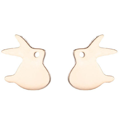 Mini rabbit earrings, new style sweet cute simple hollow earrings Korean fashion earrings wholesale