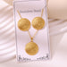 Wholesale 304 stainless steel hydraulic gold-plated earrings and necklace sets - wallojewerly 