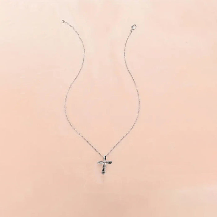 Snake bone cross clavicle necklace live broadcast