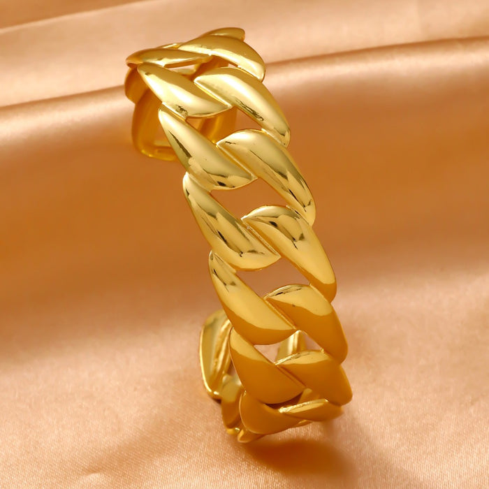 Wholesale 304 Stainless Steel Wide Open Cuff Bracelets with Irregular Shapes, Striped Textures, and Floral/Scallop Embossing