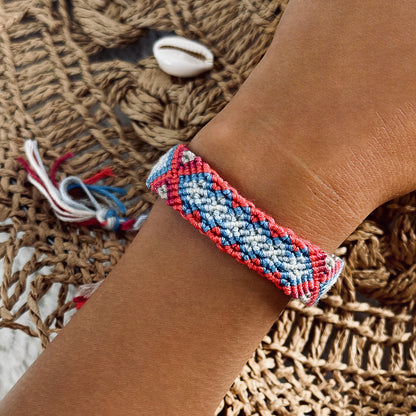 Bohemian Style Colorful String Bracelet - Ethnic Handwoven Beaded Jewelry for Women