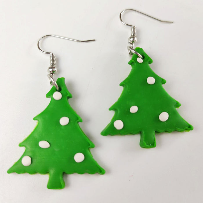 Christmas Clay Earrings - Heart, Tree, and Snowflake Original Design