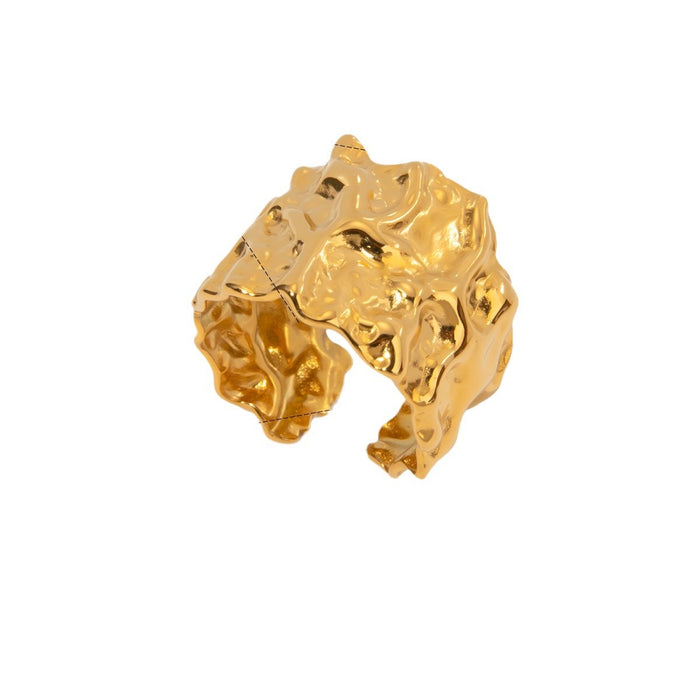 Stainless steel flower irregular ring