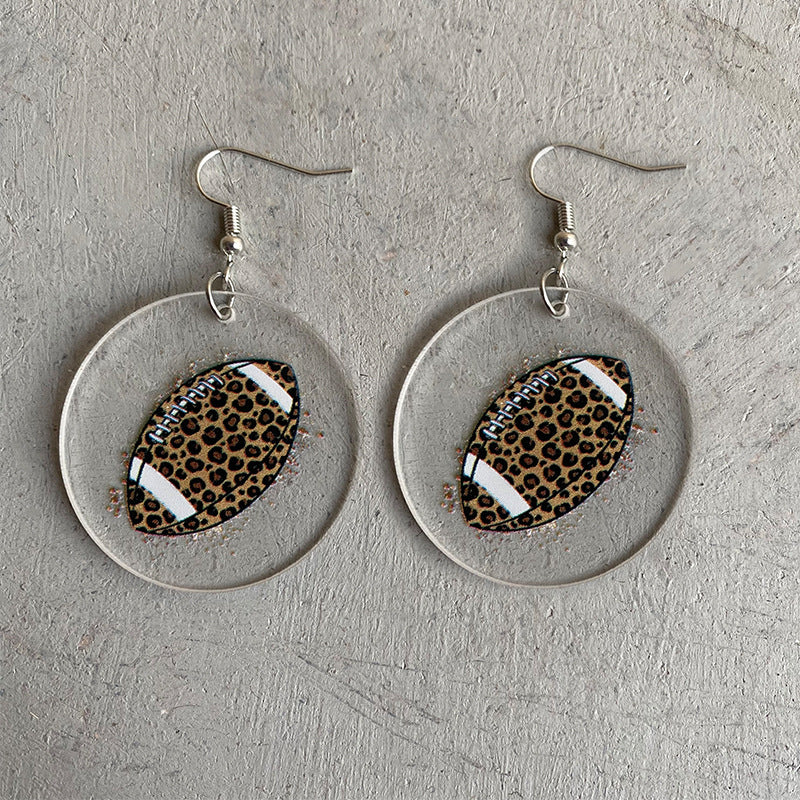 Acrylic sports earrings - wallojewerly 