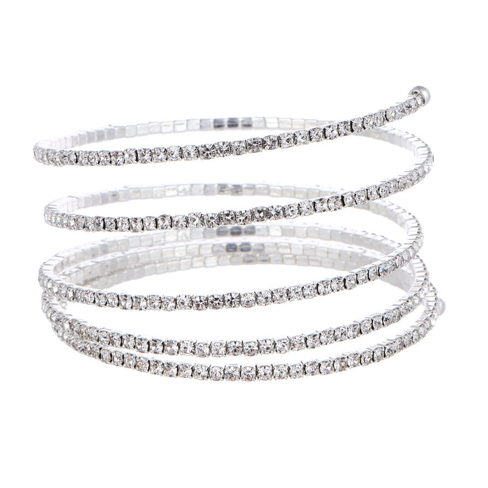 Popular Round Zircon Tennis Bracelet - Single Row Rhinestone Chain for a Trendy Look