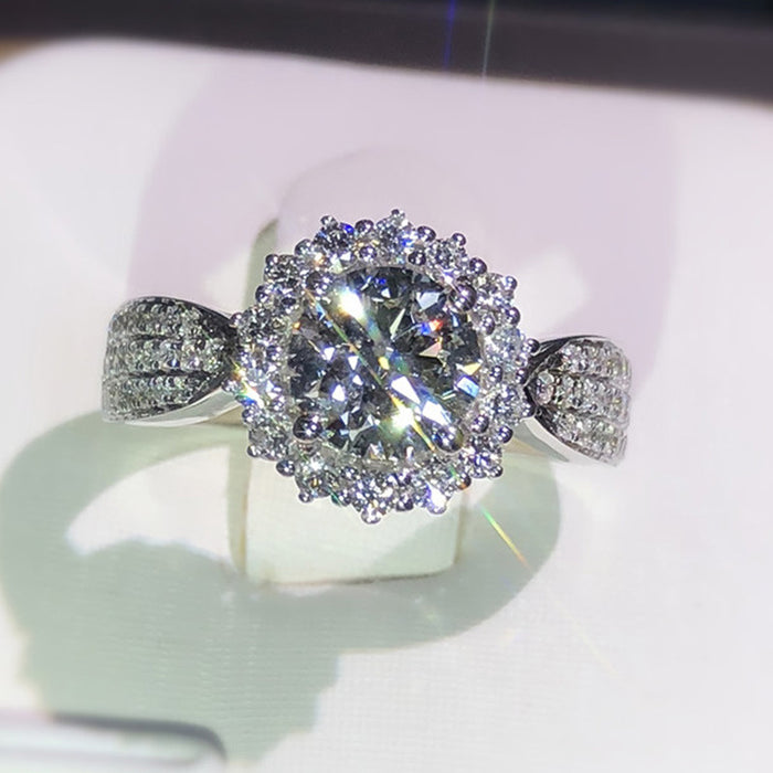 Gypsophila micro inlaid zircon ring wedding ring accessories for women