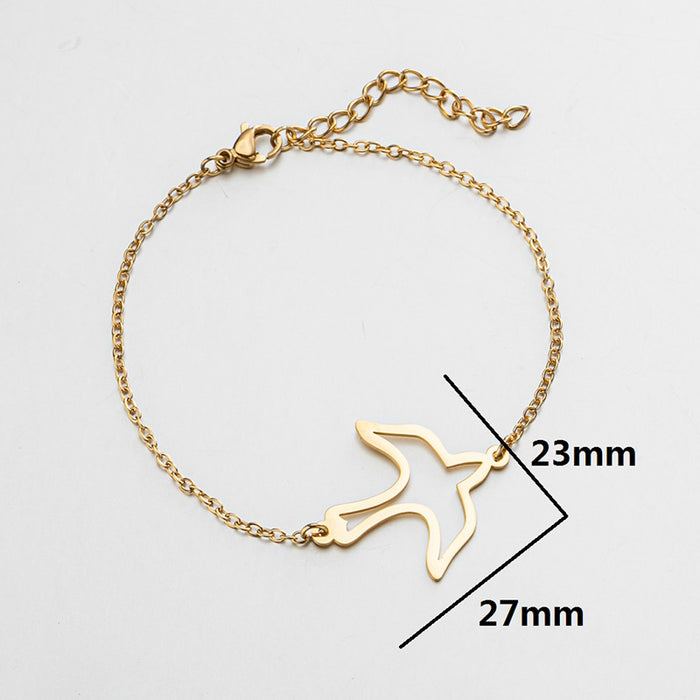 Hollow bird swallow bracelet, retro cold style simple jewelry wholesale