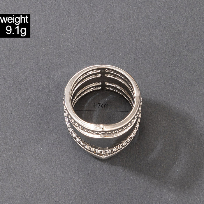 Hollow geometric irregular single ring