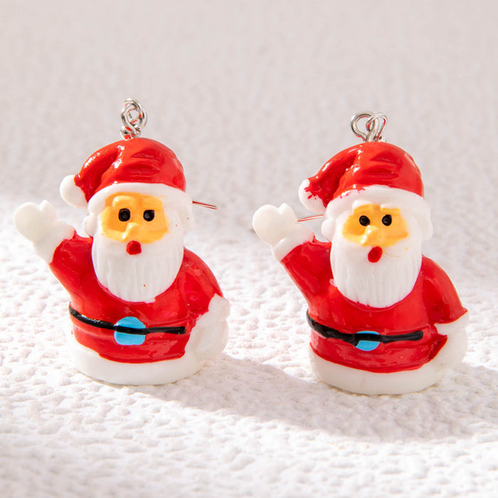 Christmas tree penguin earring combination cartoon oil drop earring set