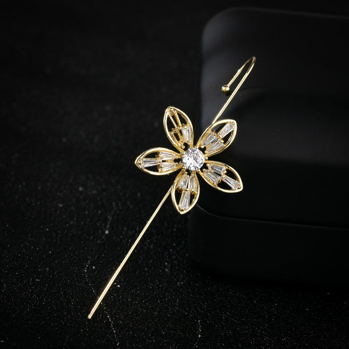 Minimalist Geometric Butterfly and Christmas Tree Stud Earrings with Rhinestone Inlay - Perfect for Holiday Celebrations