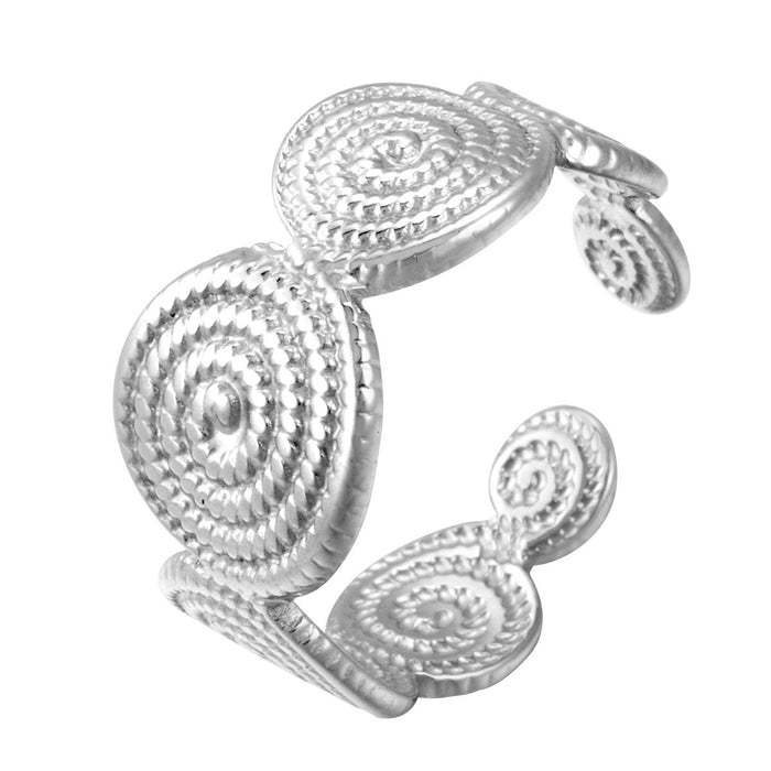 Wholesale stainless steel and titanium steel round threaded spiral open rings