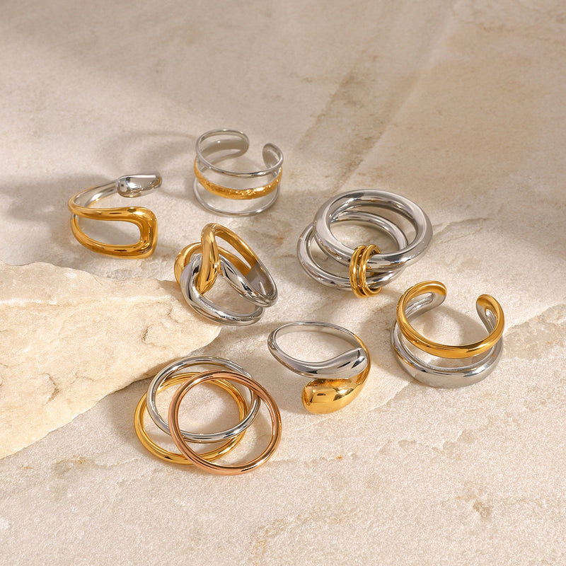 Stainless steel contrast color ring does not fade