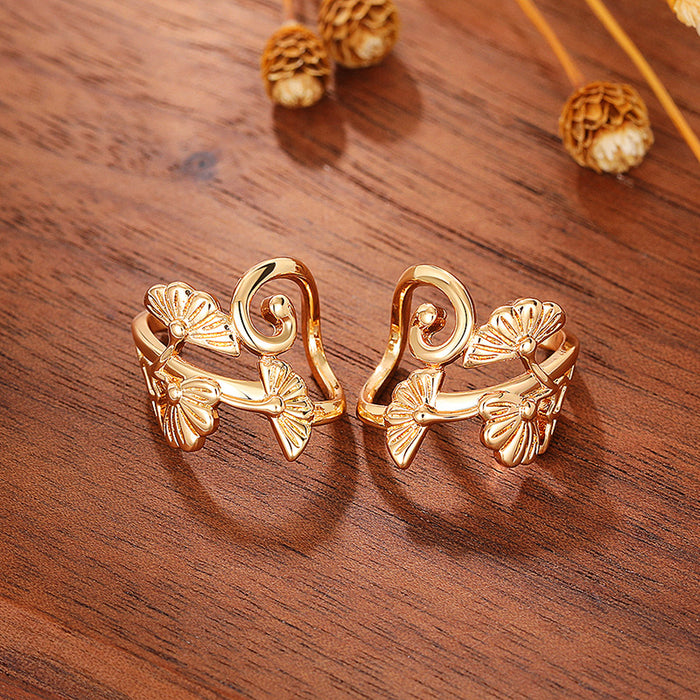 European and American style floral ear clips painless simple popular ear clips