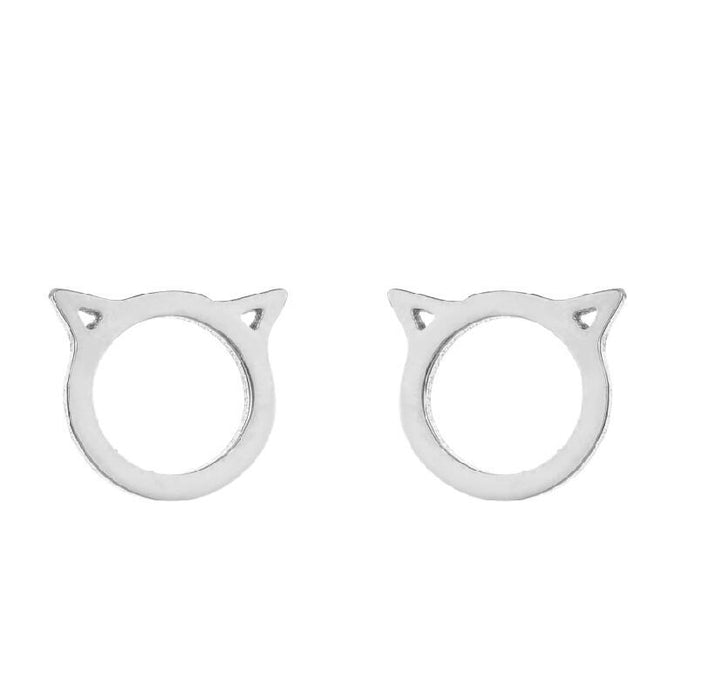 Cat bat earrings, Amazon new stainless steel simple dolphin temperament ear bone studs wholesale