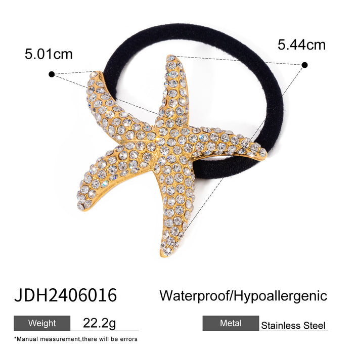 Stainless Steel Hair Tie - High-End Metal Elastic Hair Band for Ponytails