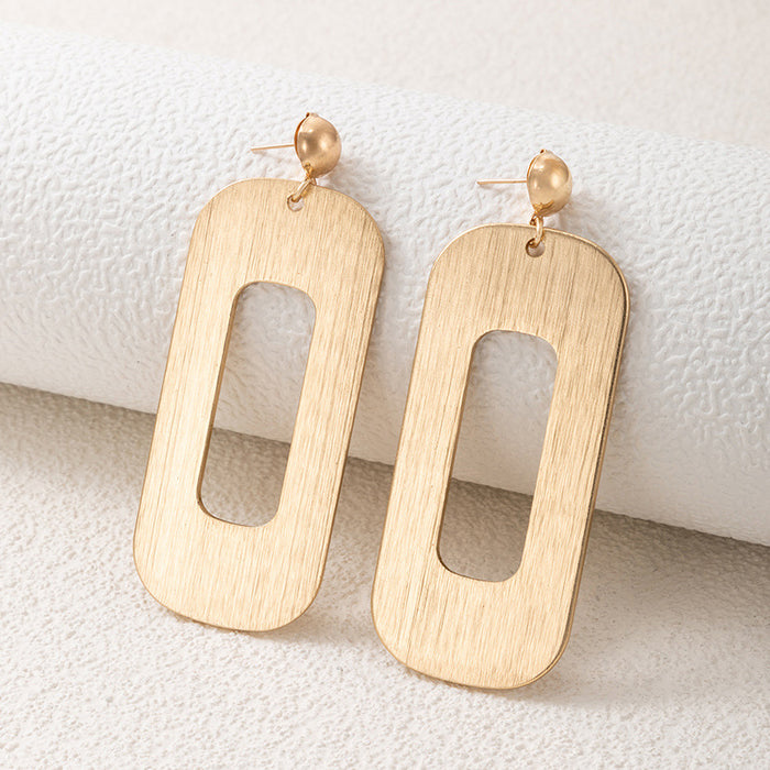 Alloy square earrings geometric simple earrings