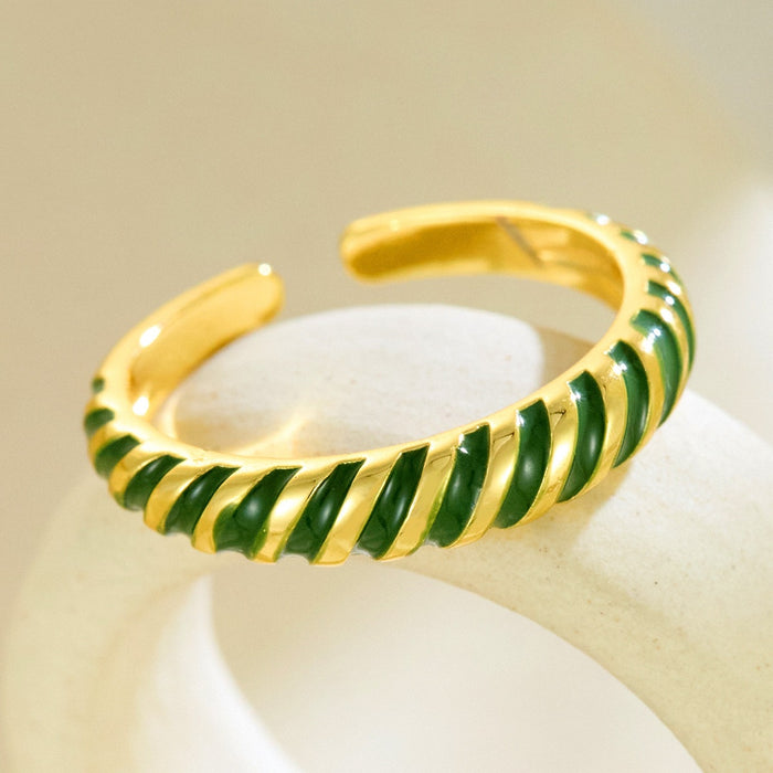 Wholesale drip striped open rings