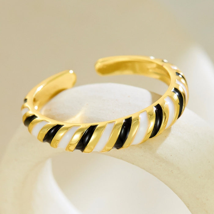 Wholesale drip striped open rings