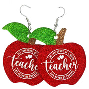 School Elements Acrylic Apple Earrings - wallojewerly 