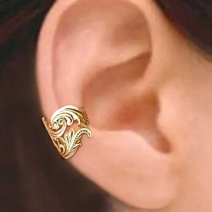 Leaf ear bone clip retro non-pierced earrings