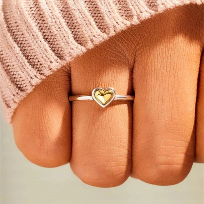 Love heart shaped classic ring Valentine's Day gift ring