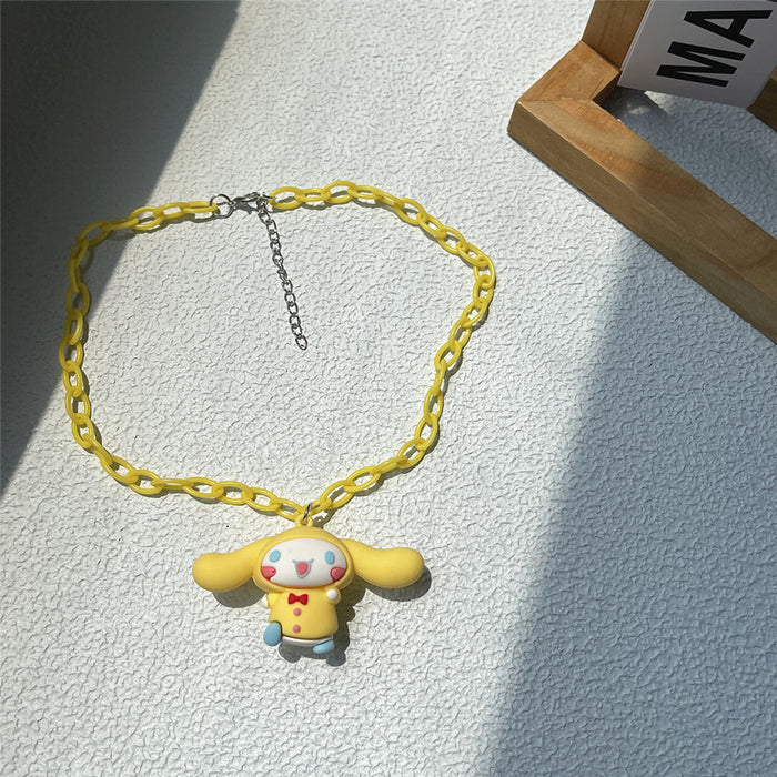 Puppy three-dimensional necklace soft girl style pendant earrings