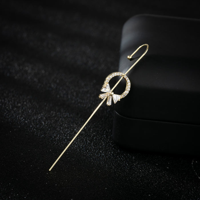 Minimalist Geometric Butterfly and Christmas Tree Stud Earrings with Rhinestone Inlay - Perfect for Holiday Celebrations