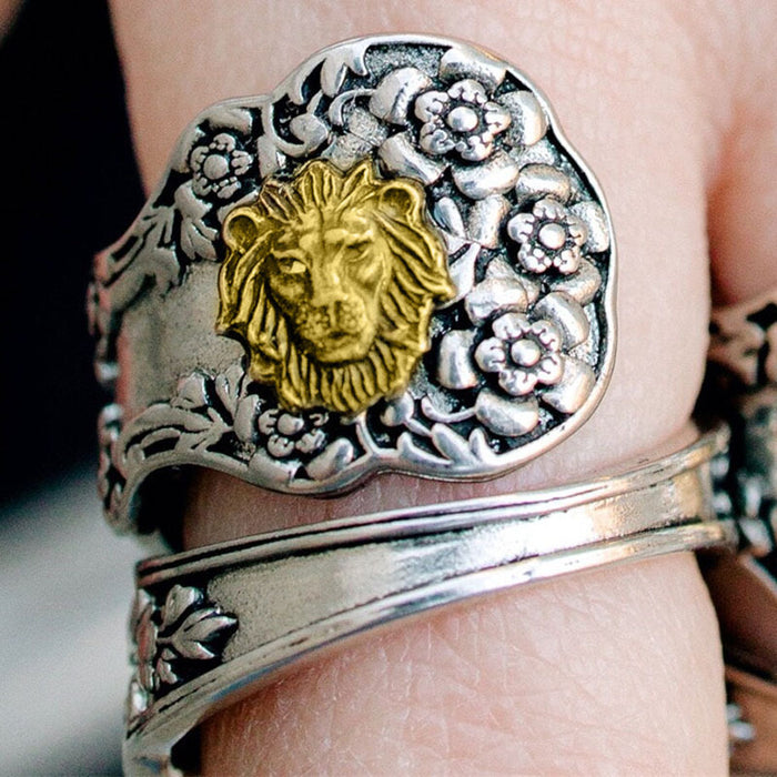 Men's Lion King Domineering Ring Retro Trendy Index Finger Ring