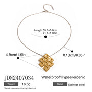 Celtic knot hollow necklace, European and American niche design earrings - wallojewerly 