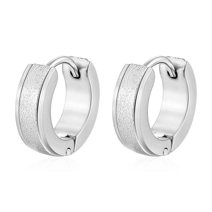 Plain hoop earrings cool style stainless steel earrings