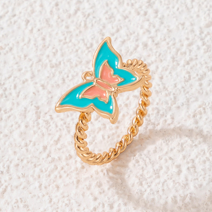 Colorful letters stars rainbow love ring