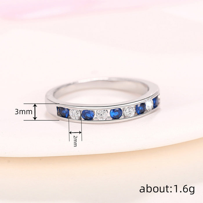 women's round zircon ring