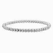 Gold and Silver Resin Stretch Beaded Ball Bracelet - wallojewerly 