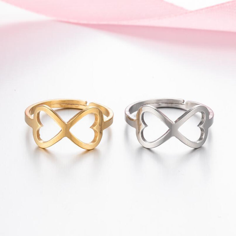 Anillo de amor geométrico, estilo retro frío japonés y coreano, una flecha a través del anillo del corazón al por mayor