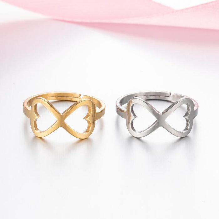 Geometric love ring, Japanese and Korean retro cold style one arrow through the heart ring wholesale