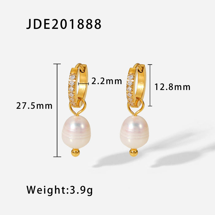 European Cross-Border Best-Selling Natural Pearl Earrings - High-End Unique Design Jewelry for Women