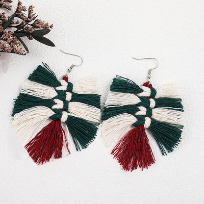 Handwoven Bohemian Tassel Earrings for Simple Ethnic Style