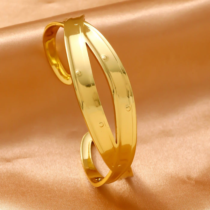 Wholesale 304 Stainless Steel Wide Open Cuff Bracelets with Irregular Shapes, Striped Textures, and Floral/Scallop Embossing