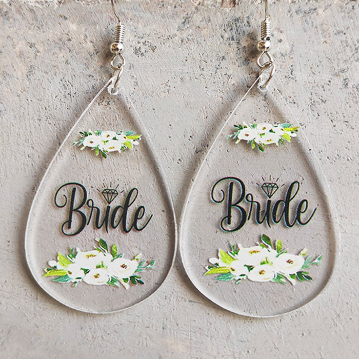 Wedding bridesmaid acrylic earrings