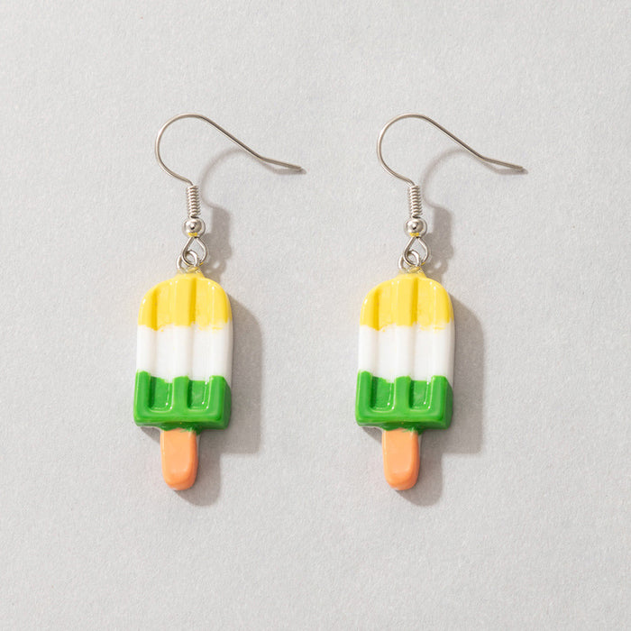 Cartoon Fruit Orange Cookies Fun Food Earrings