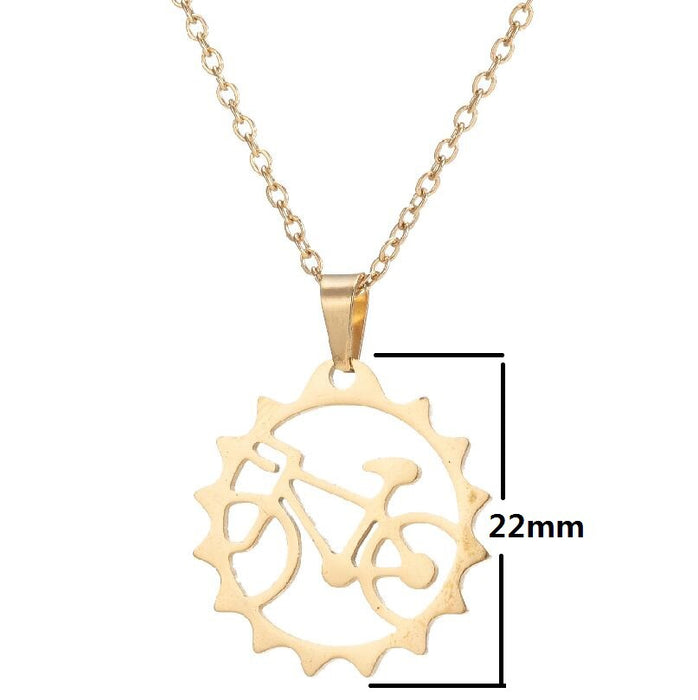 Ball head girl pendant necklace, 18K gold female ins clavicle chain high-end simple necklace