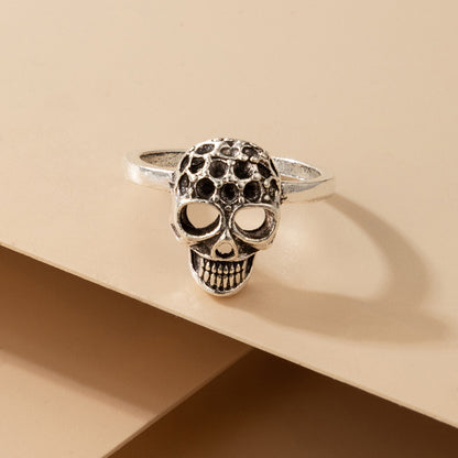 Halloween skull punk hip-hop zodiac ring