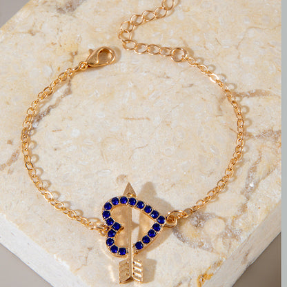 Blue Evil Eye and Butterfly Bracelet Set - Diamond-Inlaid Luxury Jewelry