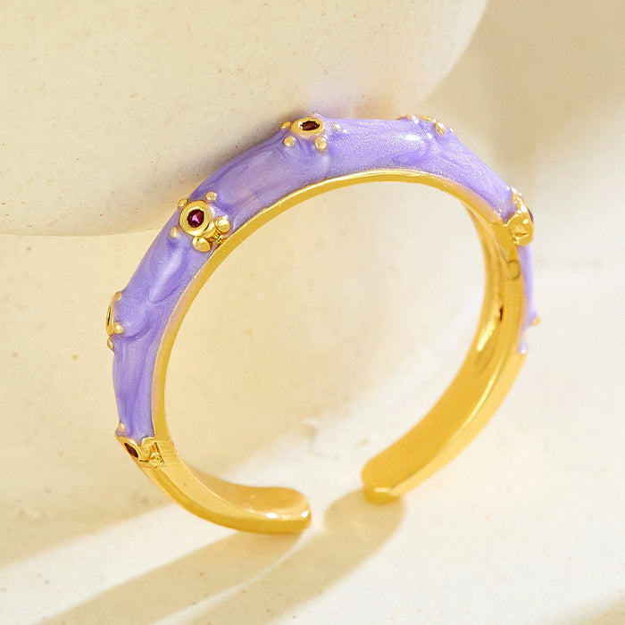 Wholesale copper dripping flower open rings